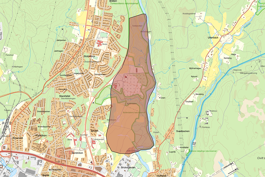 Karta över skyddsjakts område