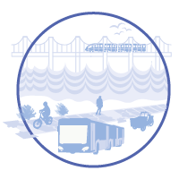 Illustration över det trafiksäkra och mobilitetsvänliga Karlskoga.