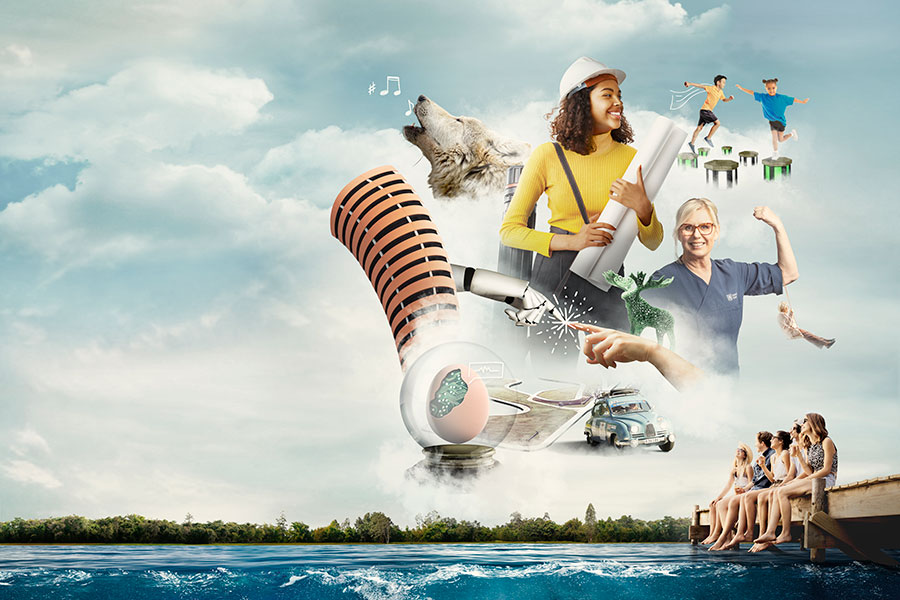 Illustrationsbild över kommunens vision.